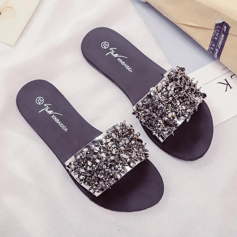 bling slides for women