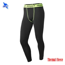 Новые зимние термофлисовые мужские компрессионные беговые колготки одежда слой фитнес брюки спортивные леггинсы обтягивающие брюки