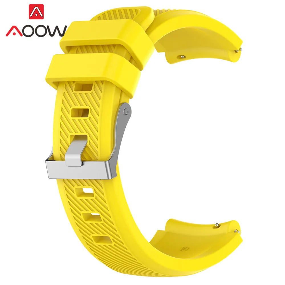 Силиконовый ремешок для часов Huami Amazfit Stratos 22 мм быстросъемный ремешок для часов резиновый сменный Браслет ремешок для Amazfit Pace - Цвет ремешка: Yellow