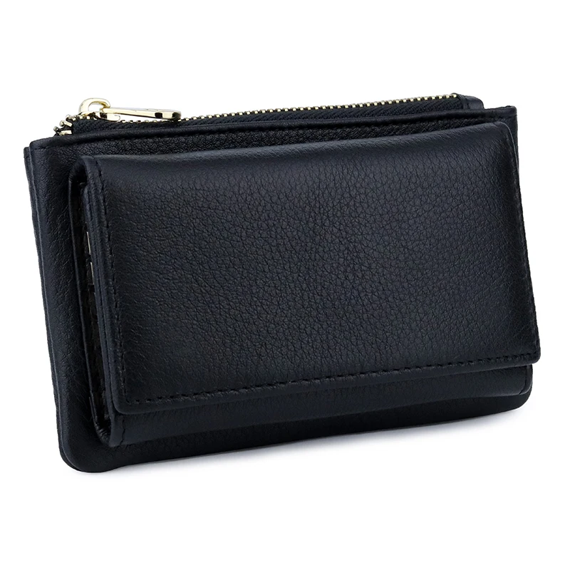 

HOT 2019 Brand Key Wallet Mini Coin Wallet Genuine Leather housekeeper for keys purse keychain Car Key Case holder organizer