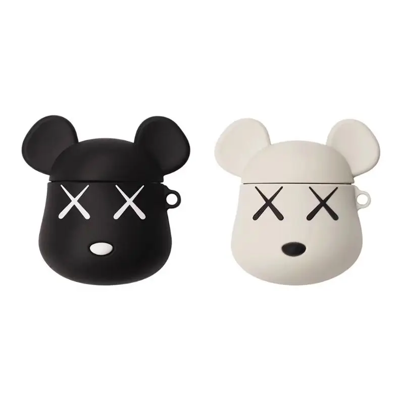 

Cute Bear Soft Silicone Wireless Bluetooth Earbuds Headset Case Protctive Cover Box for Apple Airpods 1/2 Earphone Accessories