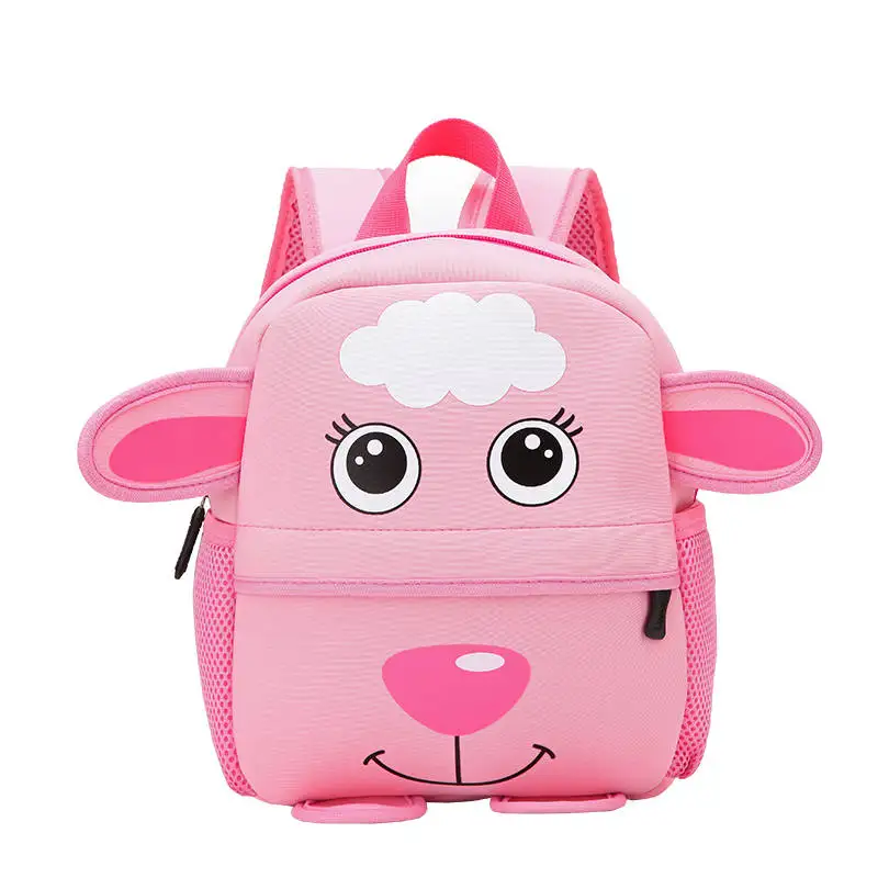 Мягкая Мини-школьная сумка с изображением животных из зоопарка для детского сада, рюкзак с рисунком для девочек и мальчиков, детская школьная сумка, сумка для игрушек, Infantes Mochila - Цвет: goat
