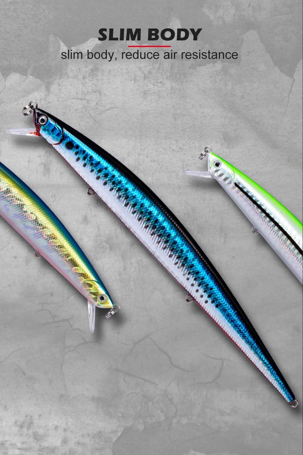 Hunthouse Tide Slim Minnow flyer175 плавающая жесткая приманка для рыбалки Морская рыбалка 175 мм 25 г/34 г ABS пластик для морской щуки