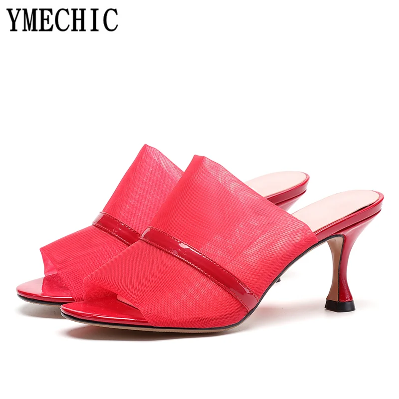 Ymechic 2018 модные пикантные женские Открытый носок сетки с узким ремешком тонкие