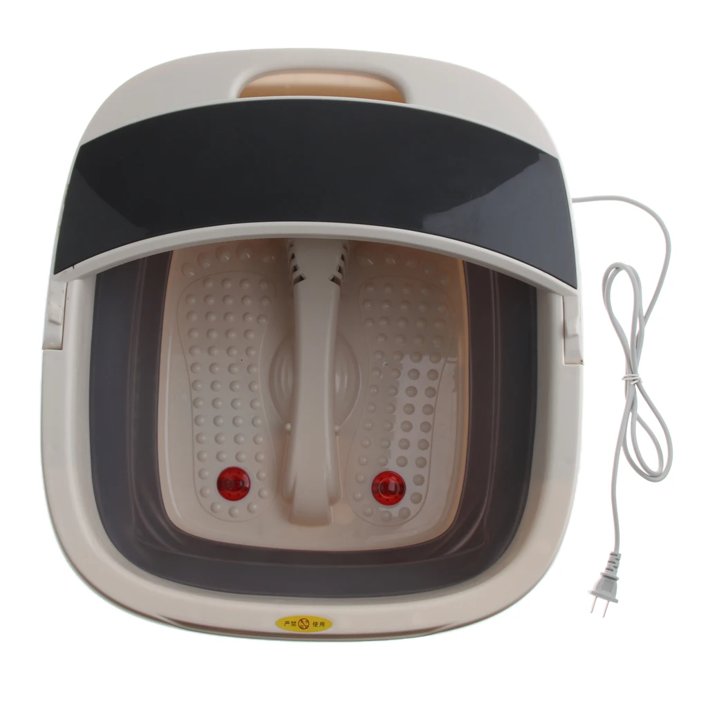  Foldable Electric Foot Bath Tub Bucket Basin Massager With Heat US Plug