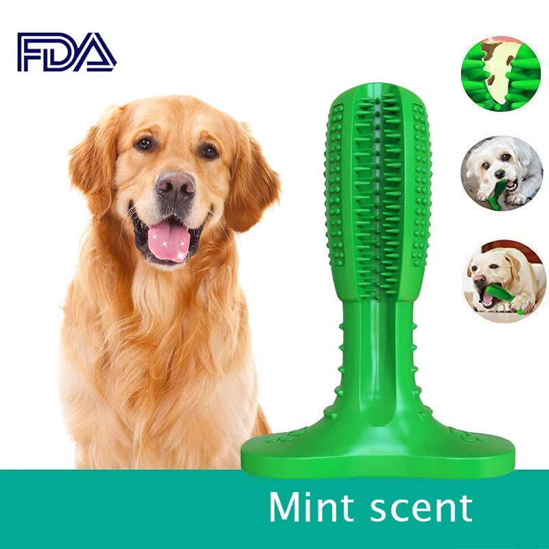 Pet Chew Toy Dog toothbrush  Brushing Puppy Teething Brush for Doggy Pets Oral Care Stick Bite Toys for Dog Supplies