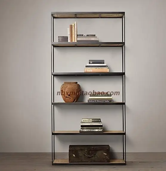 French Loft Style Wood Furniture Wrought Iron Shelf French Loft Style Wood Furniture Wrought Iron Shelf Bookcase Racks