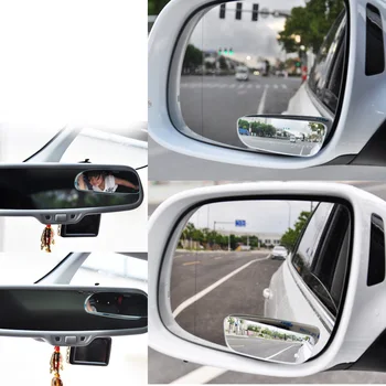 

2Pcs Universal Auto Side 360 Wide Angle Convex Mirror Car Vehicle Blind Spot Rearview RearView Mirror Small Mirror Car Styling