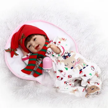 

Bebe doll reborn 22" real lifelike girl silicone baby dolls toys for children gift oyuncak bebek bonecas reborn menina