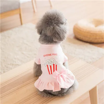 2017 new arrival dog cat autumn warm dress pink