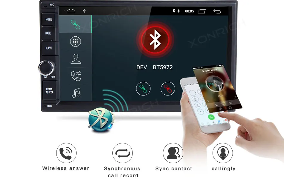 Top Xonrich Autoradio 2 din Android 8.1GPS Head Unit For Nissan X-trail Juke Qashqai Multimedia Audio Stereo Tape Recoder Navigation 3