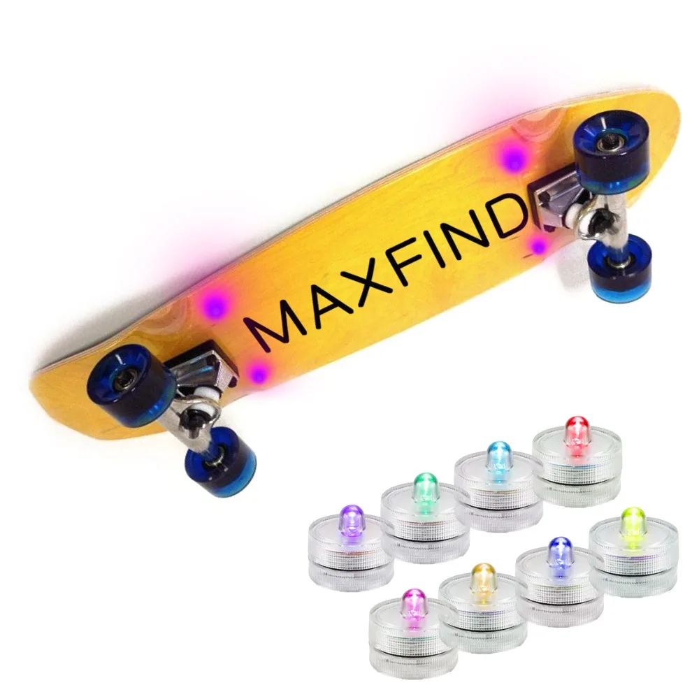 Maxfind Делюкс скейтборсветодиодный д светодиодный свет водостойкие свечи Underglow огни для скейтбордов, Longboards, балансируя Скутер
