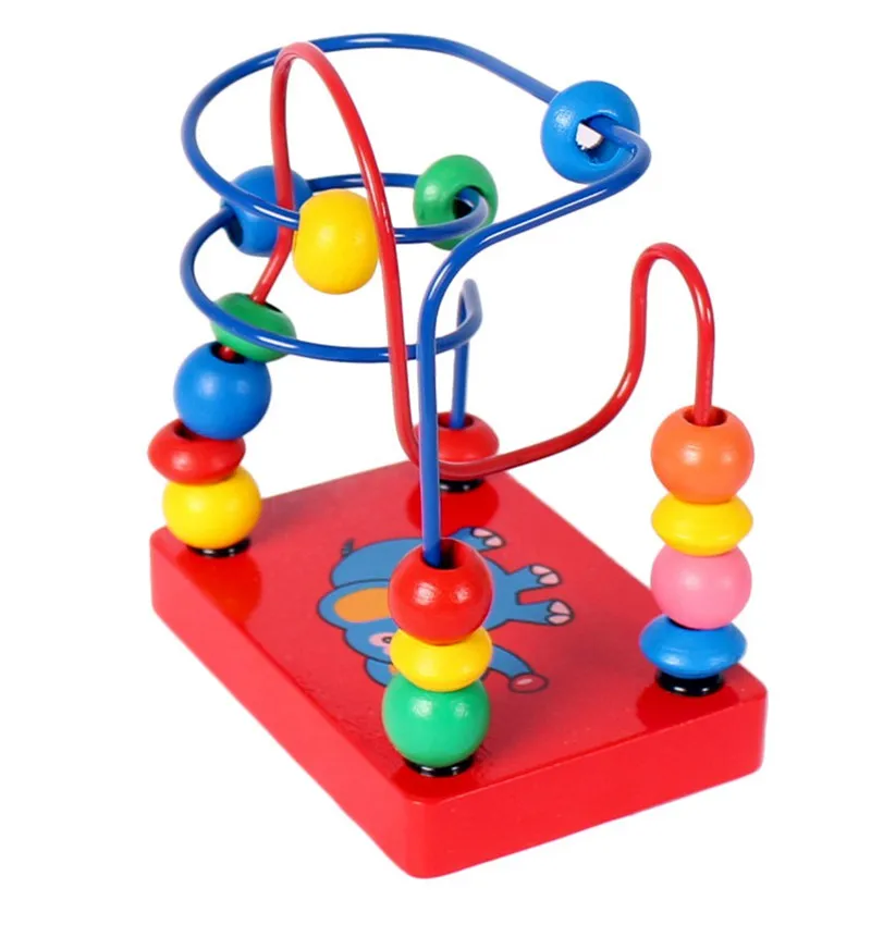 MOTOHOOD  11813.5cm Building Blocks Toys For Kids Animals Elephant Bead Roller Coaster Baby Wooden Toys Christmas Gift (2)