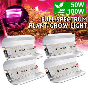 

Smuxi LED Grow Light 50W 100W Full Spectrum Phyto Flood lights Iodine Lamp AC 220V LED Grow Lamp Waterproof ip65