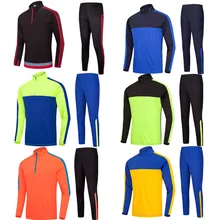 Спортивные костюмы для футбола, бега, спортивная одежда, куртка с длинными рукавами, свитер с круглым вырезом, спортивный футбольный костюм из Джерси, Толстовка для детей и мужчин