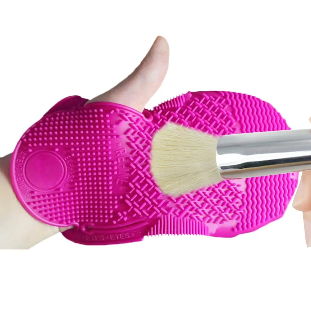 Cleaning Glove MakeUp Washing Brush Silica Glove Scrubber Board Cosmetic Clean Tools Make Up Brush Cleansing Pad