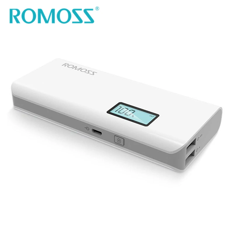 Внешний аккумулятор ROMOSS 10400 мАч Sense4Plus 18650 с ЖК дисплеем и выходом USB|original romoss|romoss