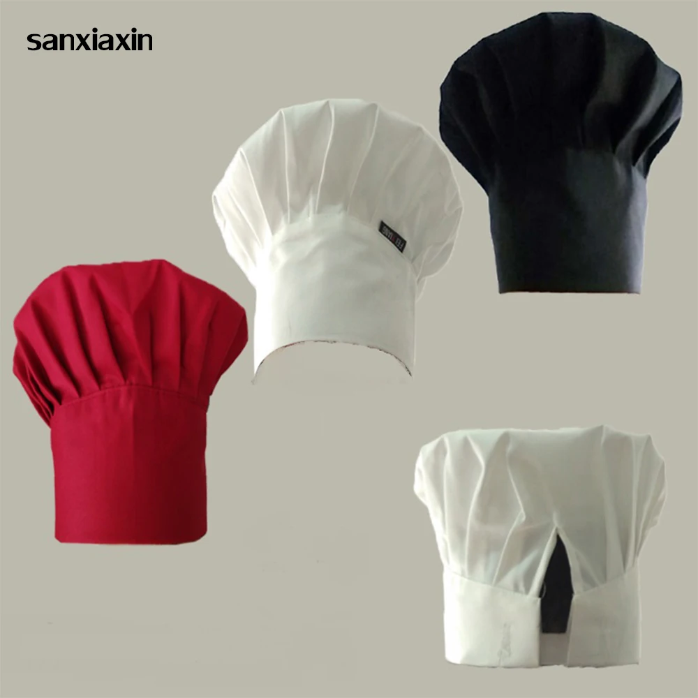 

Wholesale new Unisex Fold Cap Chef Hat High Chef Waiter Hats Adult Restaurant hats Hotel Bakery Canteen chefs hat chef pant coat