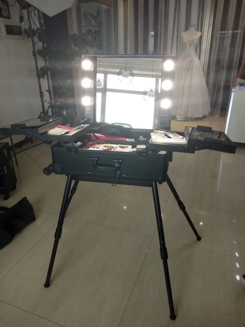 Студийный чехол для макияжа светильник кой|makeup case with light|studio makeup casemakeup |