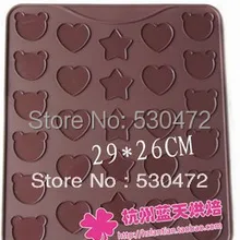 /розничная,, Макарон силиконовый коврик, высокотемпературные Инструменты для выпечки печь посуда Медведь Сердце Звезда 26*29*0,3 см