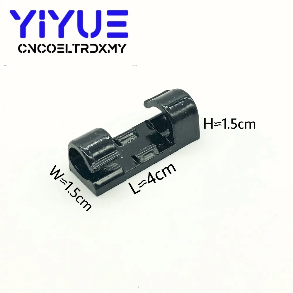 16 шт./упак. самоклеящаяся скрепленная проволокой линии кабельный зажим Пряжка Пластик зажимы для галстуков фиксаж держатель с креплением 4*1,5*1,5 см