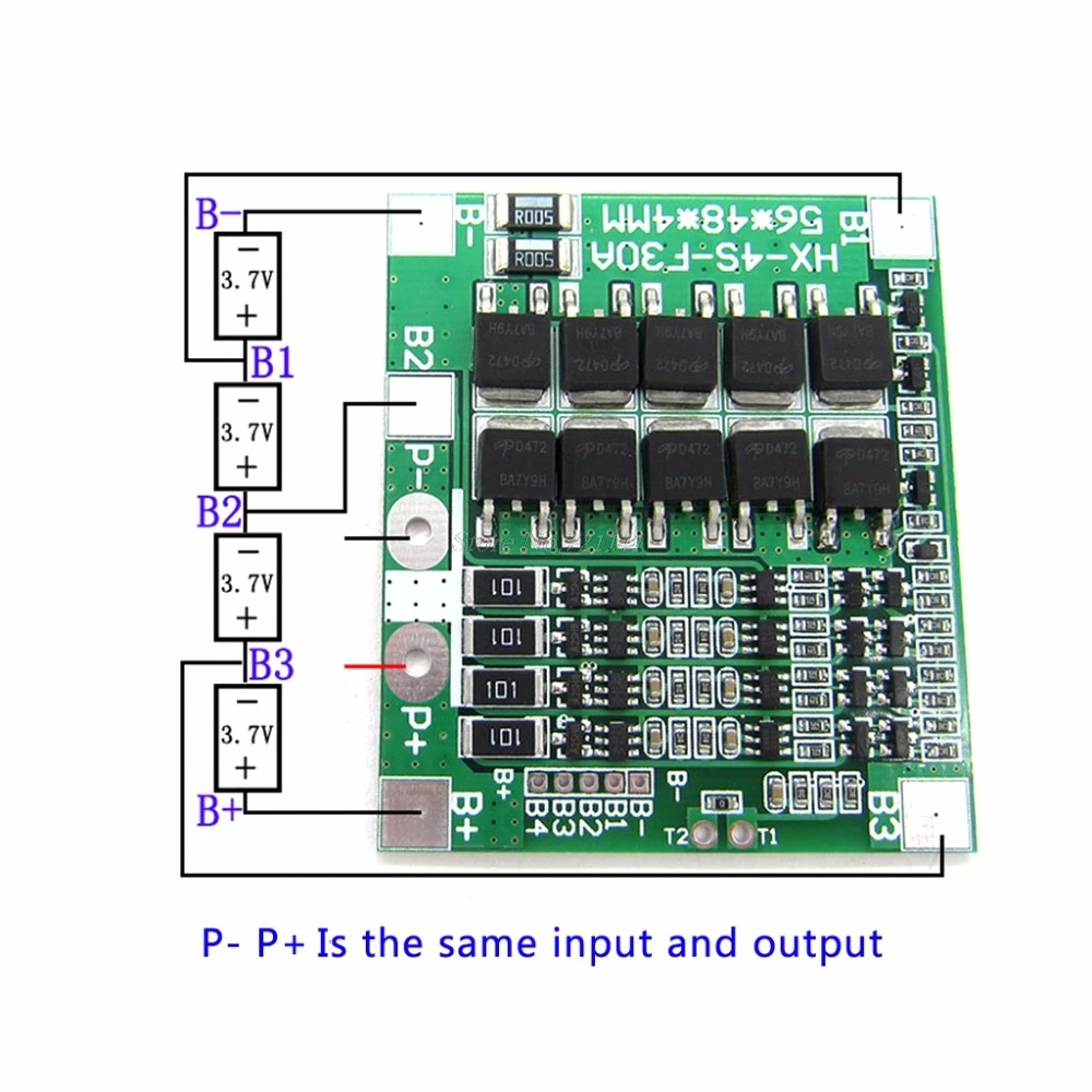 4S 30A 12,8 V w/баланс 3,2 V LiFePo4 срок службы 18650 батареи BMS защиты печатной платы