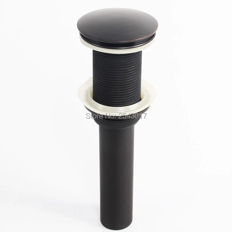 

Bathroom Basin Strainer Black Bronze Finish Luxury Sink Drainer Pop-up Style without overflow Bathroom Accessories ZR2007