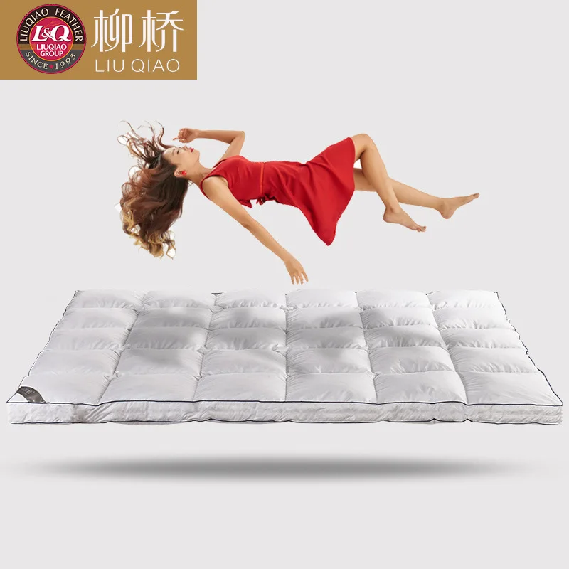 خمس نجوم فندق سميكة ريشة فراش مزدوج حصير الحجم 90x200 سنتيمتر ، 120x200 سنتيمتر ، 150x200 سنتيمتر ، 180x200 سنتيمتر