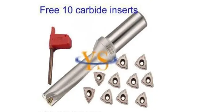 17mm x68mm depth 17 4D C25 68L U drill indexable drill bit tool and 10pcs WCMX030208