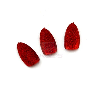 

HOTSALE 70PCS/LOT Wine red Glitter Sharp Ending Stiletto Glitter Twinkle Slice Artificial False Nails French Acrylic Nail Tips