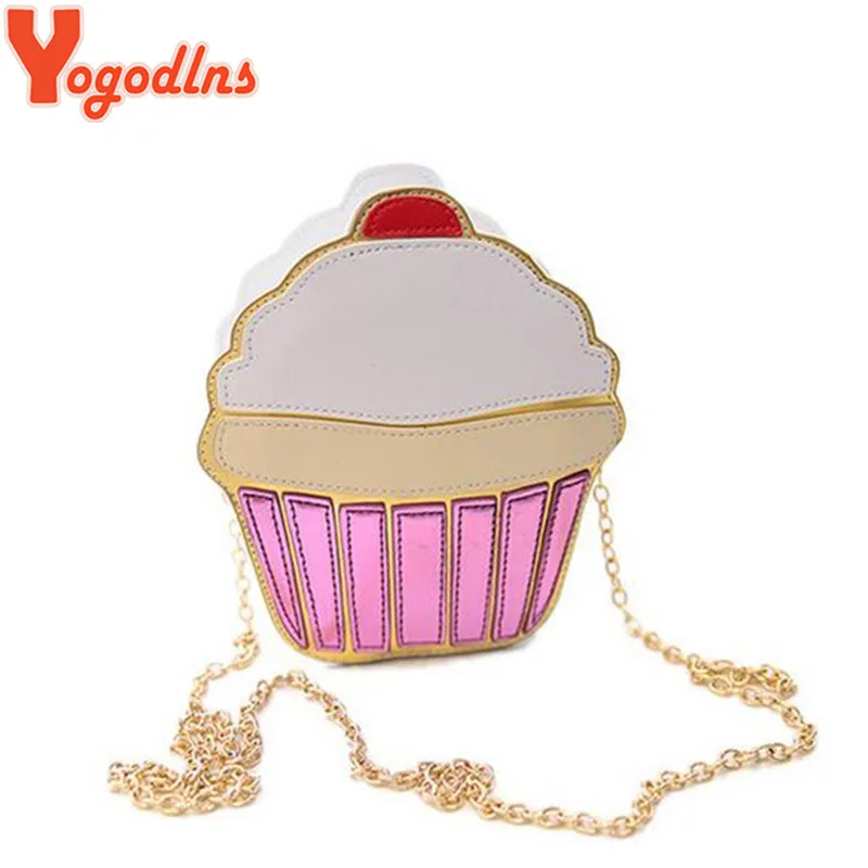 

Yogodlns CUTE!Funny Ice Cream Cake Bag Small Crossbody Bags For Women Cute Purse Handbags Chain Messenger Bag Party Bag