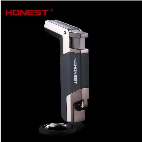

Honest windproof lighter straight flame gas lighter gift package jet flame cigar lighter