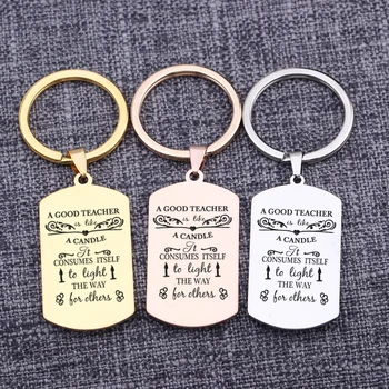 

Keytag A Good Teacher Is Like Candles It Consumes Itself To Light The Way For Others Dog Tag Jewelry Key Chains Army Piece Tag