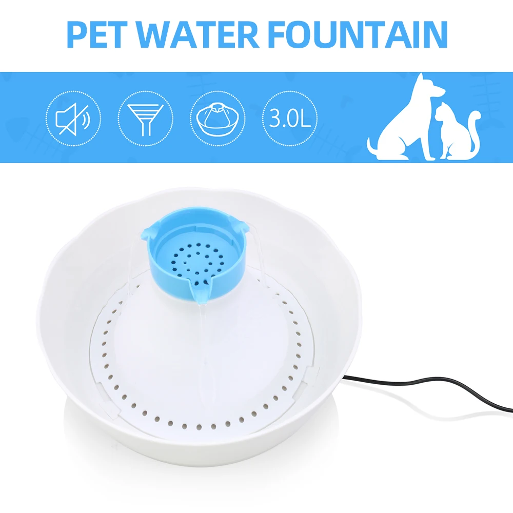Pet Dog Cat фонтан воды супер тихий мотор мощность автоматический Электрический фонтан воды диспенсер для воды для домашних животных для кошек и собак - Цвет: Basic section