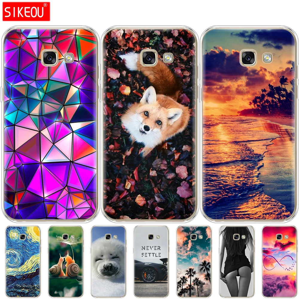 Case For Samsung A5 2017 Soft TPU Phone Silicone Galaxy SM-A520F Back Cover Full 360 Protective Shell | Мобильные телефоны и