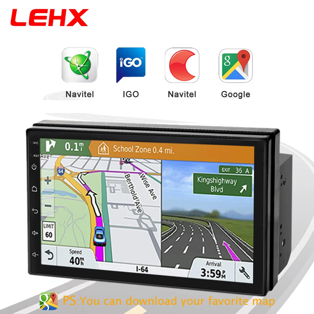 LEHX автомобильный Android 8,1 DVD мультимедийный плеер ram 2G+ rom 32G gps навигатор Автомобильный 2 DIN радио DAB для Nissan Toyota vw