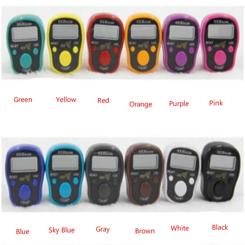 

Clicker 4 Digit Number Counters Plastic Shell Hand Finger Display Manual Counting Tally Electronic Timer Soccer Golf Counter