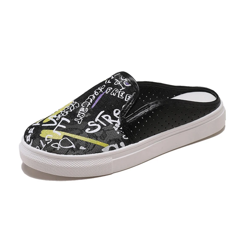 

COZULMA Women Print Summer Breathable Mesh Slip-on Casual Shoes Non-slip Fashion Sneakers 2019 Female Skate Shoes Size 36-40