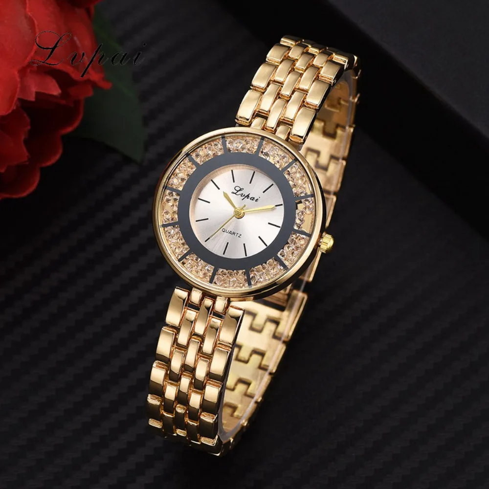 

Lvpai Brand Women's Watches Fashion Bracelet Women Quartz Watches Rhinestone Dress Ladies Watch Bracelet Bayan Kol Saati