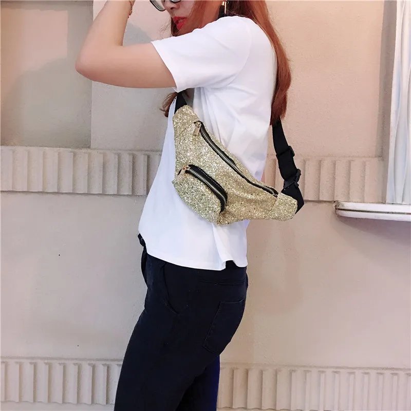 Молочный медведь 2018 новый стиль ПВХ лазерная голограмма поясная сумка ziperer