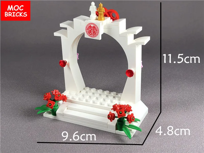 5sets/lot MOC Bricks DIY Wedding Stage marriage Bride and Groom action figure building Blocks Toys for children Dolls Gifts | Игрушки и