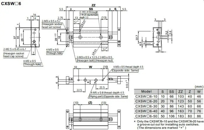 CXSM10* 30 CXSM10* 50 CXSM10* 75 двойной ось цилиндр двойного стержень цилиндр SMC Тип CXSM серии CXSM10-30 CXSM10-50 CXSM10-75