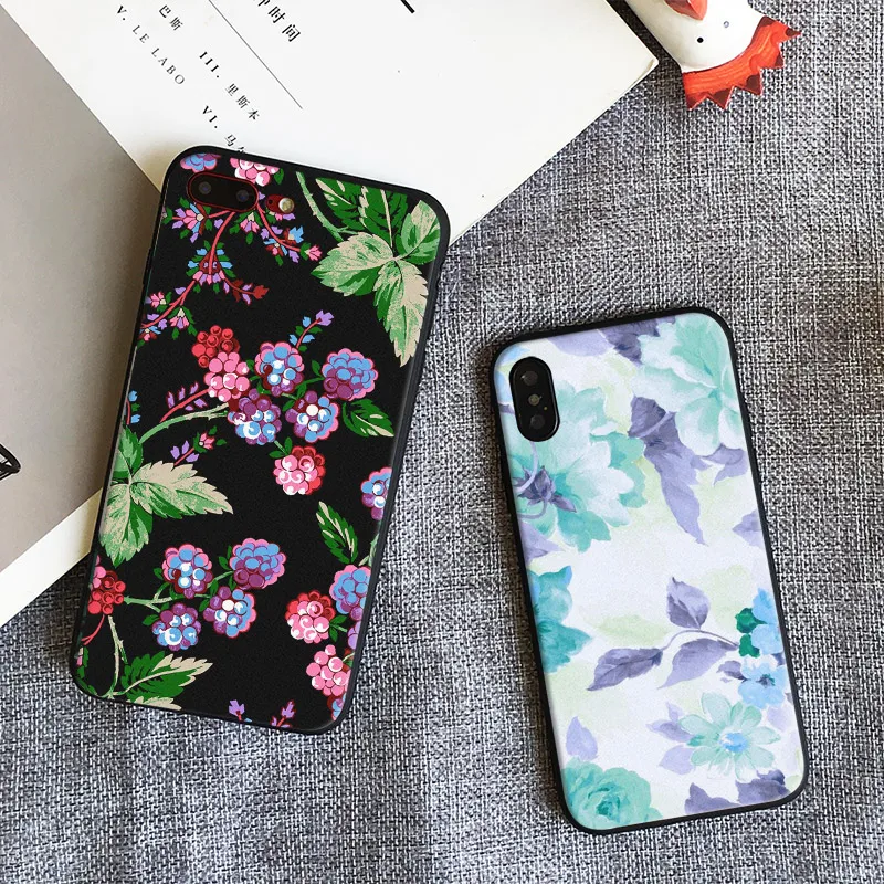 

Colorful Plants Leaves fruit Coque Tpu Soft Silicone Phone Case Cover Shell For Apple IPhone 5 5s SE 6 6s 7 8 Plus X 10