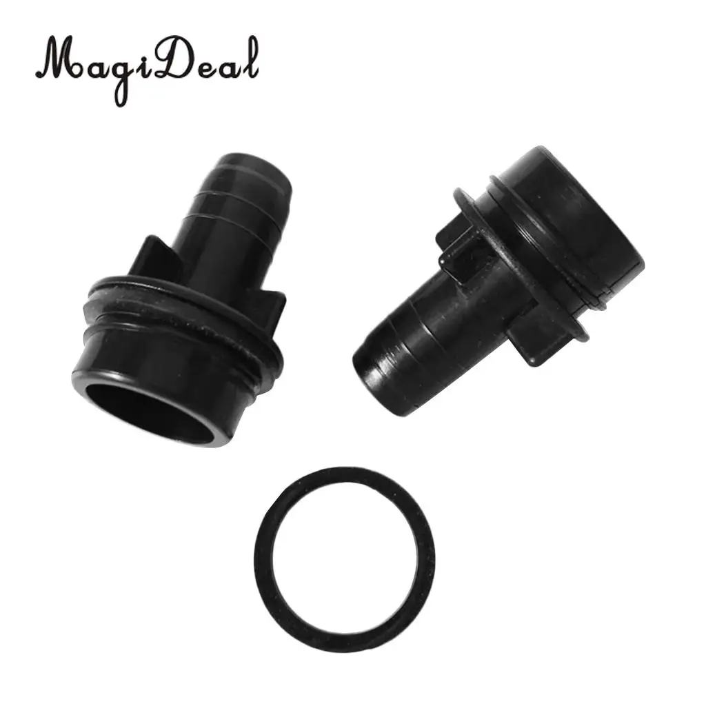 MagiDeal 2 Pieces Nylon Inflatable Boat Valve Adapter Canoe Foot Pump Hose Connector
