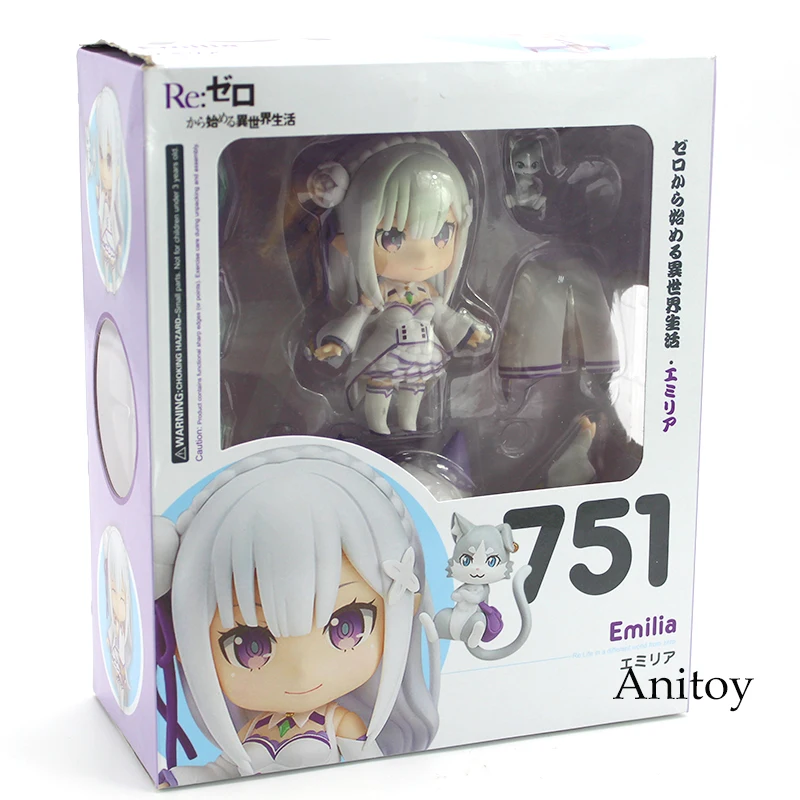 Re: жизнь в другом мире от Zero Emilia Nendoroid 751 кукла Эмилия ПВХ фигурка Коллекционная модель игрушки 9 см