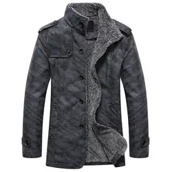 Для мужчин зимняя куртка из искусственной кожи мотоциклетные теплые куртки плюс бархат ветровка мужской повседневное длинное пальт