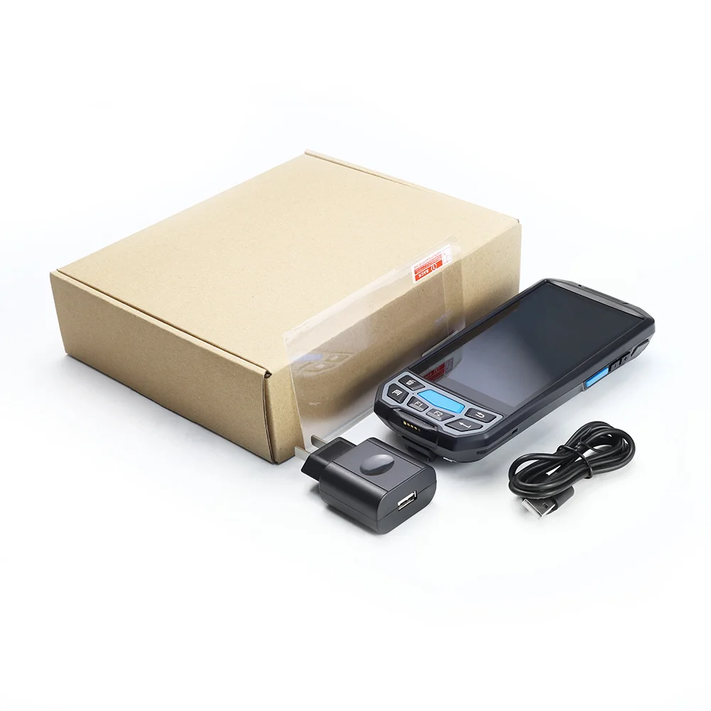 Leitor de qr Código de Barras Terminal com Impressora Code Wifi Bluetooth Gps Câmera Nfc Rugged Handheld Android Pos Térmica Pda 1d 2d 4g 17 barras 1D 2D 4G Wifi Bluetooth GPS