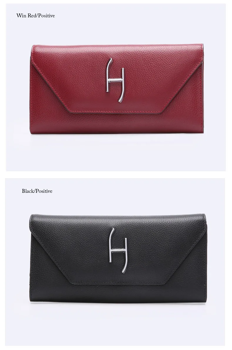 HONGU Fashion Women Evening Bag Women Top-Handle Bag Natural Genuine Leather Wallets Hasp Purses Wristlets Leisure Crossbody Bag    6_01_04