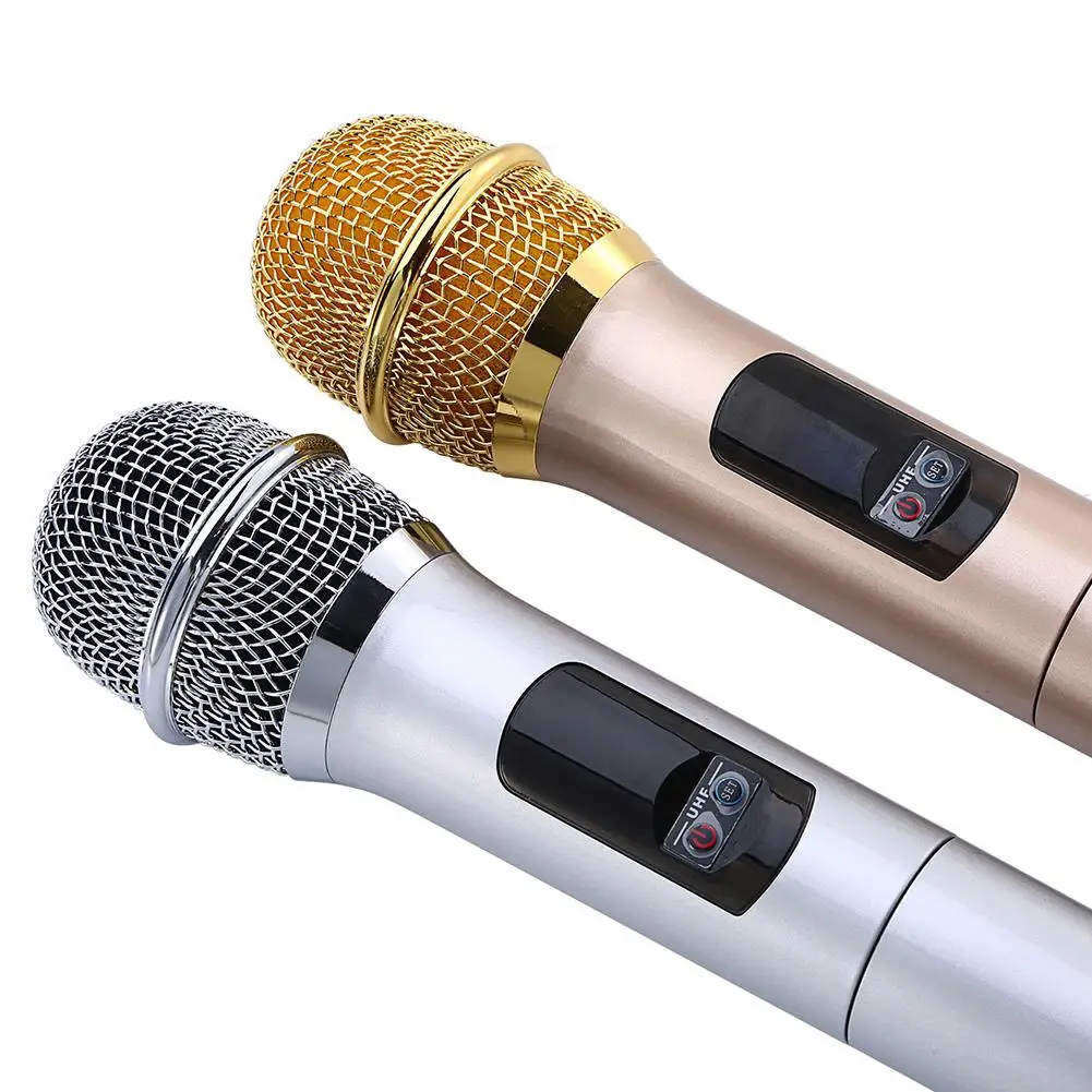 

K18U Professional Bluetooth UHF Wireless Lightweight Handheld Double Microphones with Receptor Various Frequency 10 Channel