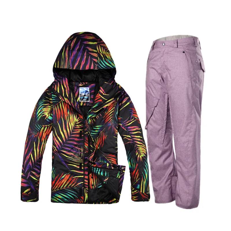 Gsou nieve camuflaje chaquetas de snowboard traje de esquí establece hombres chaqueta esqui hombre Veste ski ropa Mountain esquí